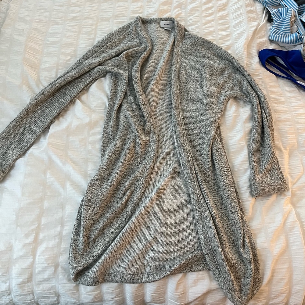 Gray cardigan